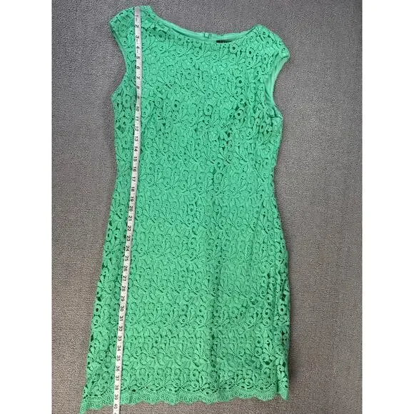 Lauren Ralph Lauren Dress Knee Length Crochet Wedding Guest Cocktail Size 14